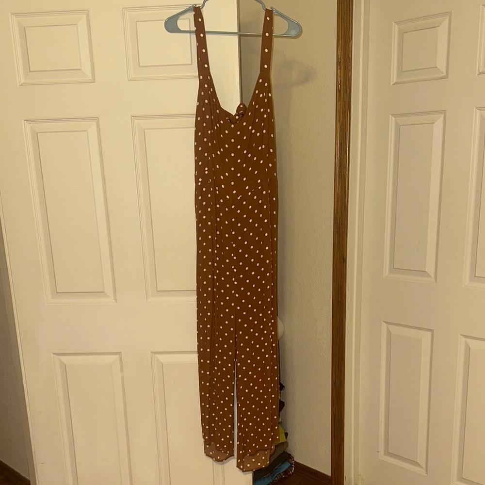 Brown Polka Dot Women's Jumper